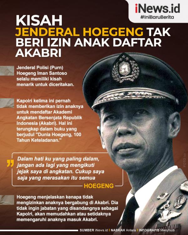 Infografis Kisah Jenderal Hoegeng Tak Izinkan Anak Daftar Akabri