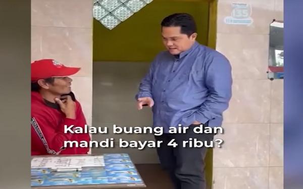 Temui Toilet Spbu Pertamina Berbayar Erick Thohir Harus Gratis