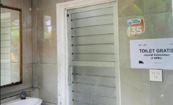 Toilet Gratis 2 Toilet SPBU gratis di Badung Bali, (Foto: MNC/Chusna)