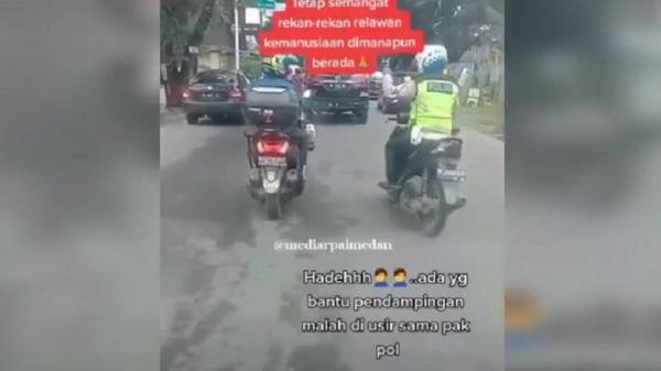 Viral Polisi Usir Relawan Kawal Ambulans, Ini Penjelasan Kasatlantas Polrestabes Medan