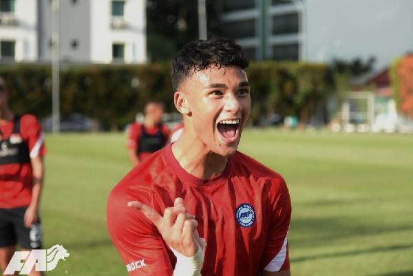 Ikhsan Fandi Timnas Singapura Singapura membantai Myanmar tiga gol tanpa balas di laga Grup A Piala AFF 2020. Striker Singapura, Ikhsan Fandi yakin The Lions bakal melaju ke semifinal. (foto: Instagram/Ikhsan Fandi).