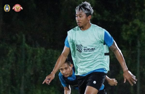 Kushedya Hari Yudo Striker Timnas Indonesia Kushedya Hari Yudo baru saja kehilangan sang ayah yang meninggal dunia beberapa hari lalu. Yudo ingin cetak gol untuk sang ayah. (foto: PSSI).