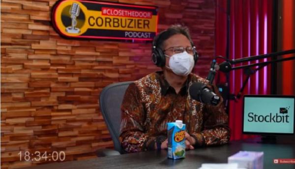 Menteri Kesehatan Budi Gunadi dalam Podcast Deddy Corbuzier. (Foto akun Youtube Deddy Corbuzier).