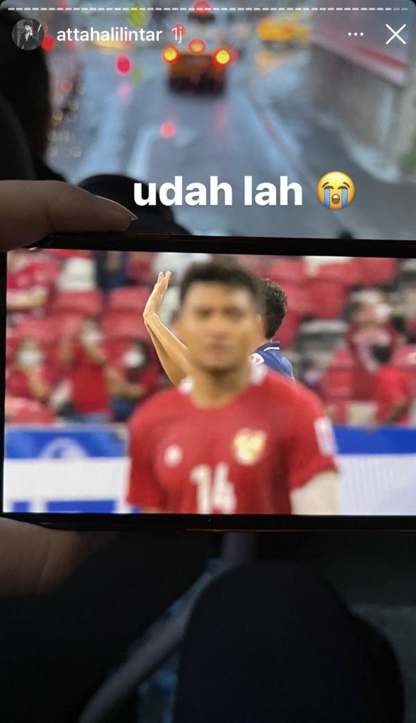 IMG 0322 Reaksi selebriti menonton pertandingan bola Indonesia melawan Thailand. (Foto: Twitter)