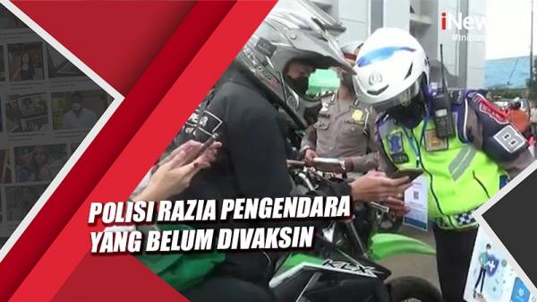 Polisi Razia Pengendara yang Belum Divaksin di Kota Sukabumi