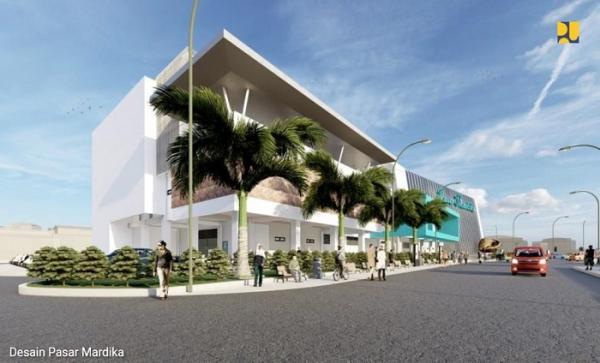Desain Pasar Mardika Ambon yang akan dibangun Kementerian PUPR. (Foto: Istimewa)