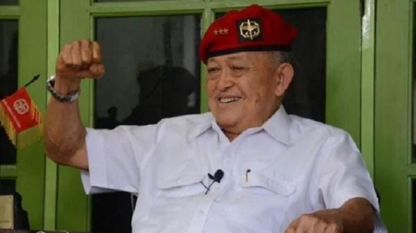 Kuntara Ig Kopassus Jenazah mantan Danjen Kopassus Letjen TNI (Pur) Kuntara disemayamkan di Balai Komando, Cijantung, Jakarta Timur, Sabtu (21/8/2021). (Foto: Pen Kopassus).