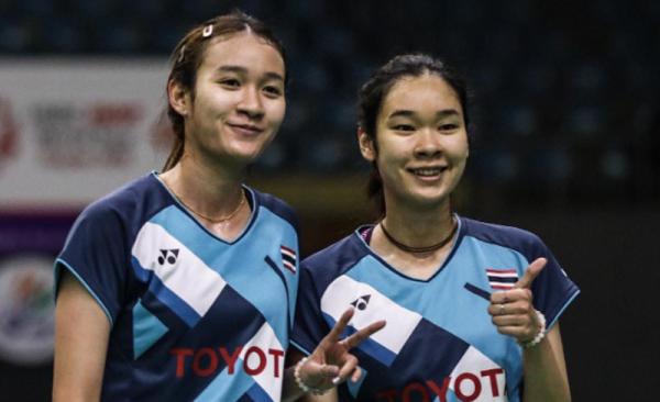 Ganda putri Thailand Benyapa Aimsaard/Nuntakarn Aimsaard juara India Open 2022.
