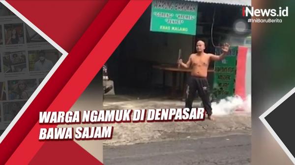Warga Ngamuk di Denpasar Bawa Sajam, Polisi Lumpuhkan dengan Gas Air Mata