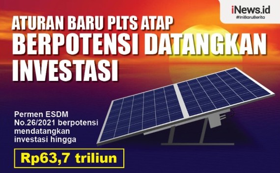 Infografis Aturan Baru PLTS Atap Berpotensi Datangkan Investasi