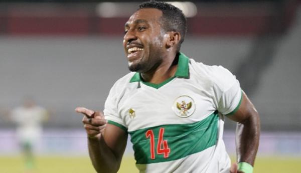Terens Puhiri 1 Striker Timnas Indonesia Terens Puhiri terpilih sebagai pemain terbaik di laga FIFA Matchday kontra Timor Leste, Minggu (30/1/2022) malam. (Foto: Twitter/pssi)