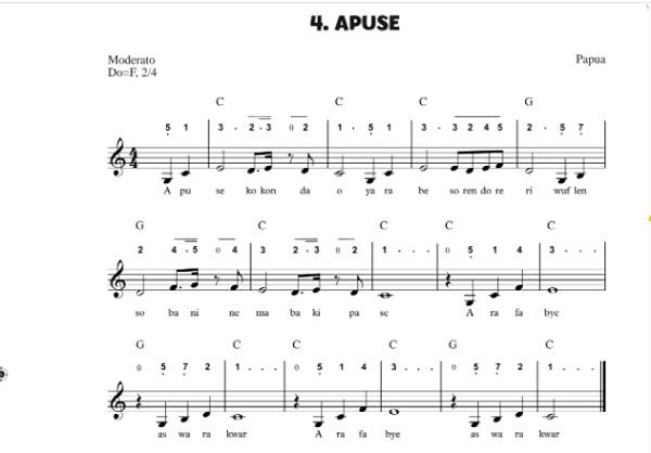 lirik lagu apuse (screencapture buku)