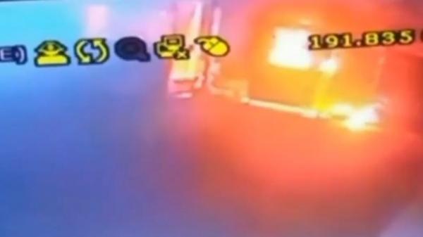 Gerobak dagangan di Bandarlampung dibakar OTK (Ruslan AS/MNC Portal)