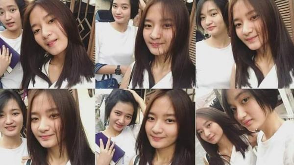 Briptu Christy bersama saudara kembarnya yang diketahui bernama Chrisye Wulandari Sugiarto.(Foto:.Ist)