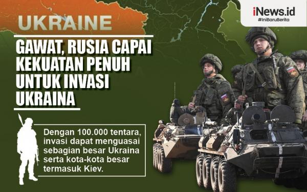 Infografis Kekuatan Militer Rusia Dinilai Sudah Cukup Untuk Invasi Ukraina