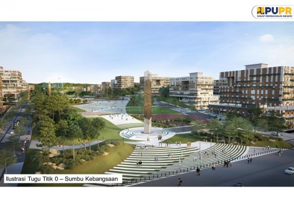 Ilustrasi Tugu Titik Nol di Ibu Kota Negara (IKN) Nusantara, Kalimantan Timur. (Foto: Dok Kementerian PUPR)