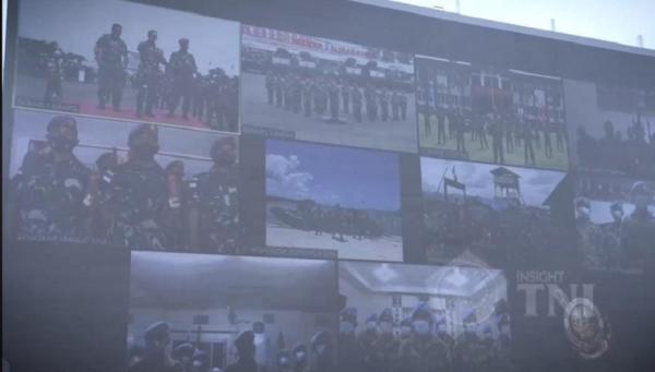 prajurit tni 5 Prajurit TNI yang bertugas di luar negeri dan pulau terluar komunikasi virtual dengan Panglima TNI Jenderal Andika Perkasa. (Foto Youtube Jenderal Andika Perkasa).