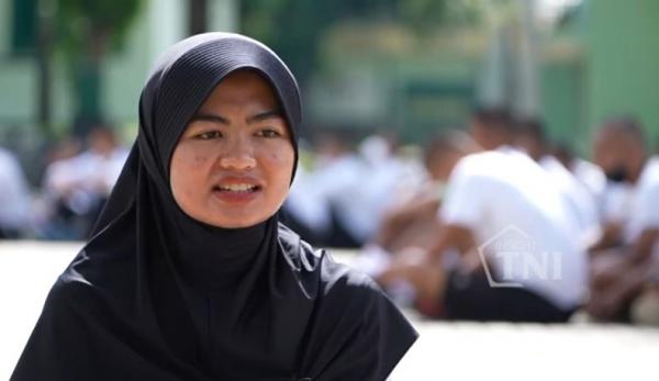 Calon Perwira Karier Calon Perwira Karier Rifqha Aulina. (Foto Youtube Jenderal TNI Andika Perkasa).