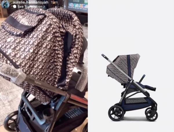 Stoller Fendi untuk baby A. (Foto: IG)