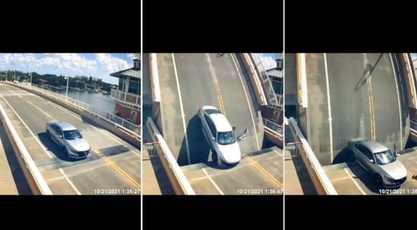 Video Horor Pengemudi Mobil Honda Terjebak di Jembatan Gantung Nyaris Terjungkal