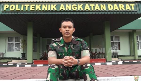 Sertu Lugas mahasiswa Politeknik Angkatan Darat. (Foto Youtube TNI AD).