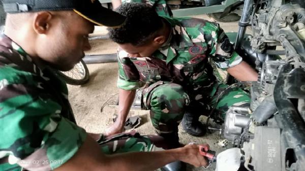 24 Babinsa Otsus Papua Ikut Pelatihan Mekanik Otomotif di Kodim 0622 Kabupaten Sukabumi