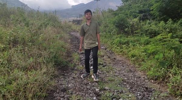Sosok M Gibran, remaja asal Garut yang sempat hilang la hari di Gunung Guntur. (Foto: MPI/Fani F)