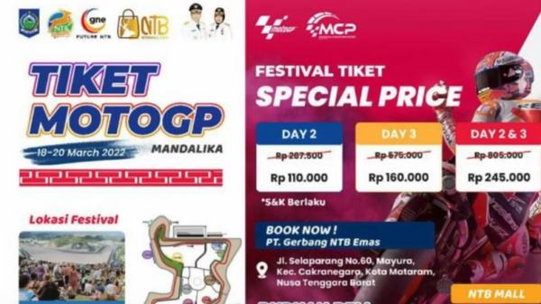 Tiket murah MotoGP Pemerintah Provinsi Nusa Tenggara Barat menyiapkan tiket murah gelara MotoGP di Sirkuit Mandalika (Vinka Andini/MNC Portal Indonesia)