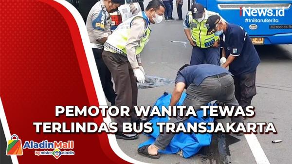 Pemotor Wanita Tewas Terlindas Bus Transjakarta Di Jalan MH Thamrin