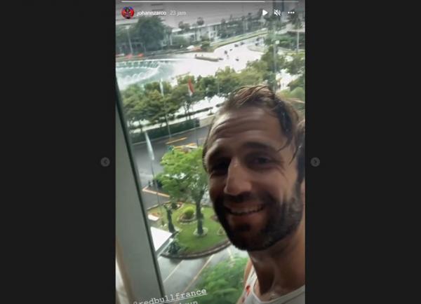 Johann Zarco Sampai di Jakarta, Johann Zarco langsung genjot fisik demi parade dan MotoGP Mandalika 2022. (Foto: Instagram/@johannzarco)