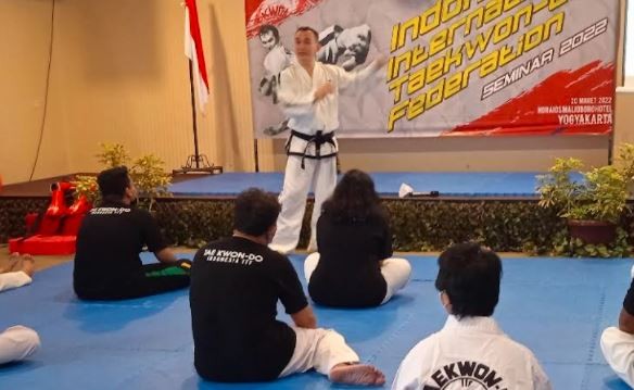 Indonesia International Taekwon Do Federation (ITF) menggelar seminar dan pembekalan kepada para anggota di Kota Yogyakarta, Minggu (20/3/2022).