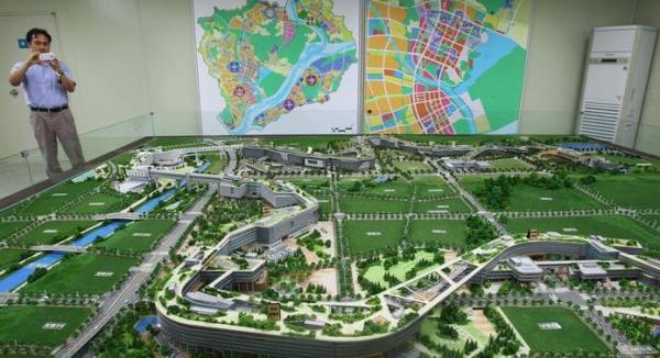 Maket Kota Sejong saat mulai dibangun pada 2006. (Foto: Istimewa)