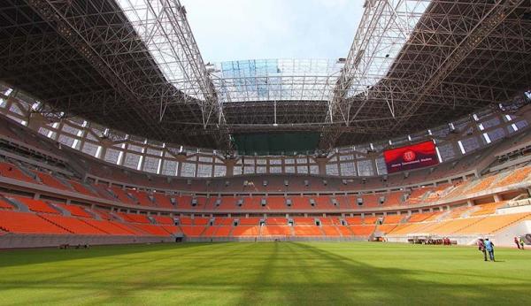 Kemegahan Stadion JIS Didominasi Warna Oranye