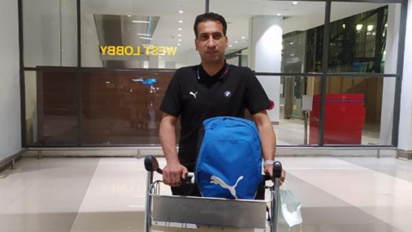 Mohammad Hashemzadeh Mohammad Hashemzadeh tiba di Bandara Soekarno-Hatta, Senin (28/3/2022) dini hari WIB. Dia sangat antusias melatih Timnas Futsal Indonesia.