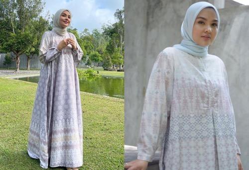 OOTD kondangan yang simpel dan elegan, long dress. (Foto: IG Ria Miranda)