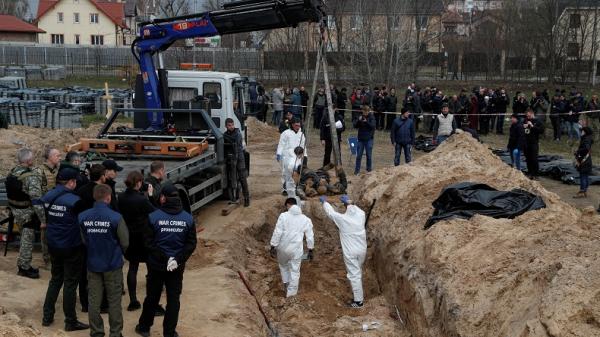 40 Mayat Warga Sipil Ditemukan di Kuburan Massal Bucha, Ada Luka Tembak di Kepala dan Badan