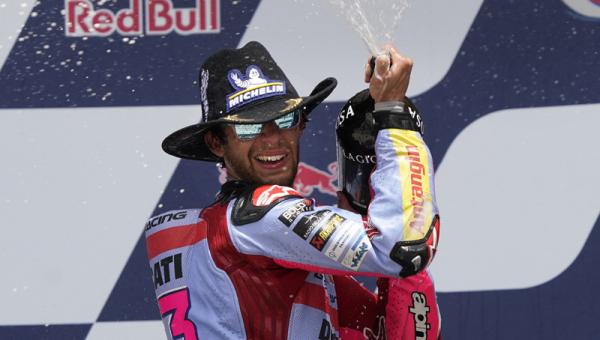 Enea Bastianini Pembalap Ducati Enea Bastianini merajai MotoGP Amerika Serikat 2022, Senin (11/4/2022) dini hari WIB. (Foto: Chuck Burton-USA TODAY Sports)