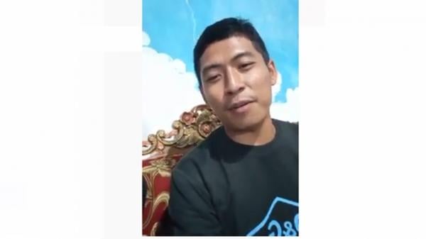 Try Setia Budi Purwanto, warga Way Kanan, Lampung yang foto dan identitasnya viral karena dituding sebagai pelaku pengeroyokan dosen UI Ade Armando (Yuswantoro/MNC Portal)