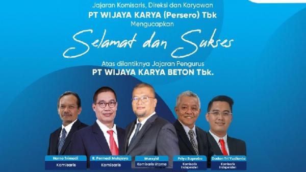 KOMISARIS WIKA BETON Susunan komisaris PT Wika Beton Tbk yang baru. (FOTO: ISTIMEWA)