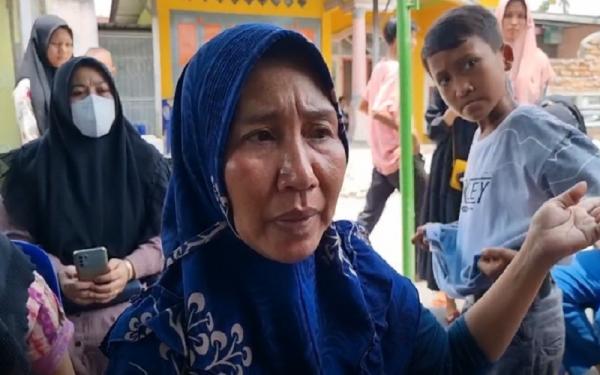 Mertua korban geng motor di Medan, Heni Sukowati (Foto: iNews/Yudha Bahar)