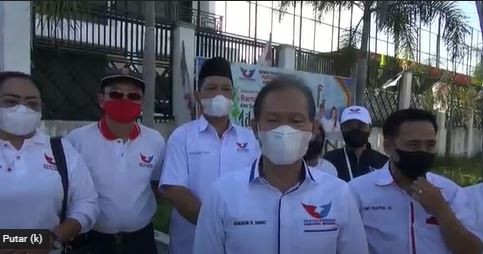 Jajaran pengurus DPW dan DPD Perindo Kalteng. (Foto: iNews TV/Ade Sata)