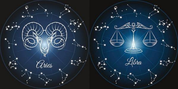 gambar zodiak Libra dan Aries