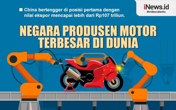 Infografis Negara Produsen Motor Terbesar Di Dunia, Indonesia Di Urutan 9