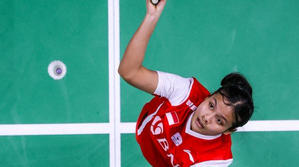 Komang Ayu Cahya Dewi Pebulu tangkis tunggal putri Indonesia, Komang Ayu Cahya Dewi saat tampil di Piala Uber 2022. (Foto: Bwfbadminton.com)