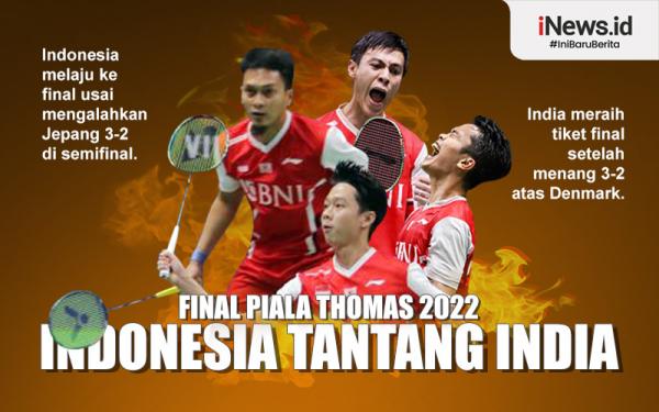 Link Live Streaming Final Piala Thomas 2022 Indonesia Vs India Gratis di RCTI+