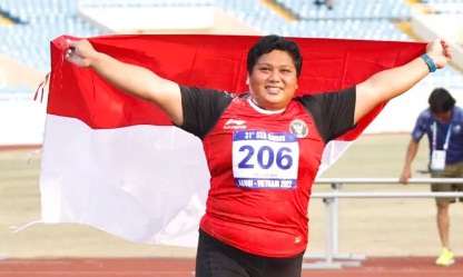 Mantap! Atlet Tolak Peluru Eki Febri Ekawati Tambah Emas Indonesia di