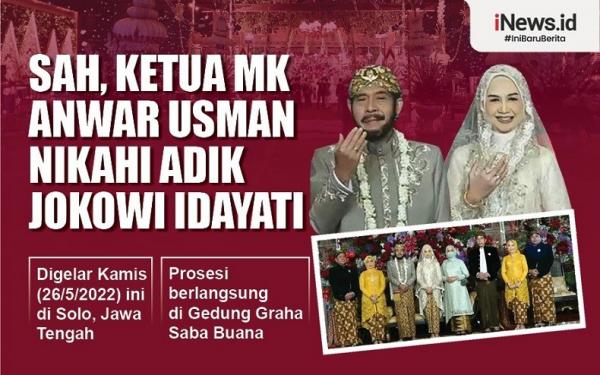 Infografis Ketua MK Anwar Usman Nikahi Adik Jokowi Idayati