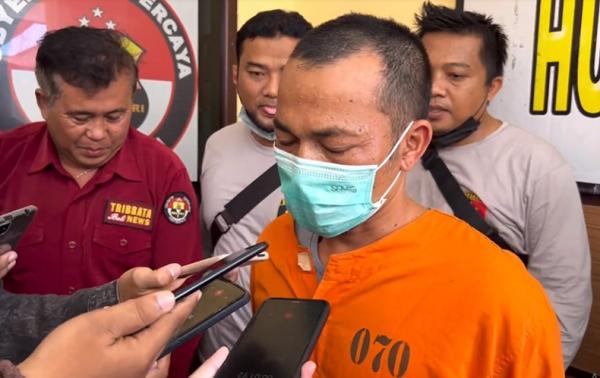 Gusti Ketut Karuna (43), pelaku pencurian dan penyekapan perempuan hingga pingsan. (Foto: iNews/Pande Wismaya)