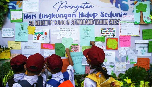 Siswa Sdn Pekunden Semarang Peringati Hari Lingkungan Hidup Sedunia