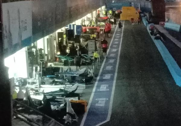 Kesibukan di paddock seusai Formula E Jakarta rampung digelar. (Foto: MPI/Andika Rachmansyah)